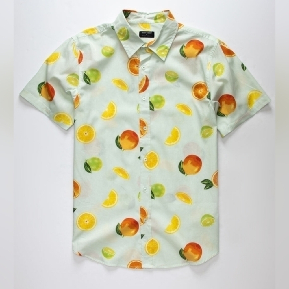 NWT Univibe Orange and Lemon Print Kid's Shirt